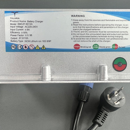 Battery Charger for Talaria Series with Free EU/UK Adapter
